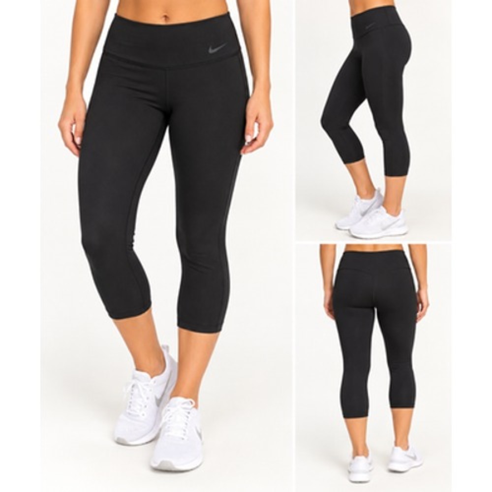 Nike Dri-FIT Womens Small Black Capri Leggings Running Yoga Pants 548494-010